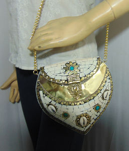 Bolsos de Mano y Carteras de Mosaico Blanco Hechos a Mano para Mujer - Product Image 5