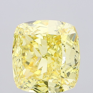 Diamant de laboratoire cultivé en laboratoire, taille coussin, jaune intense fantaisie, clarté VS2 exclusive, finition excellente, CVD, diamant non monté, certifié IGI. - Product Image 5
