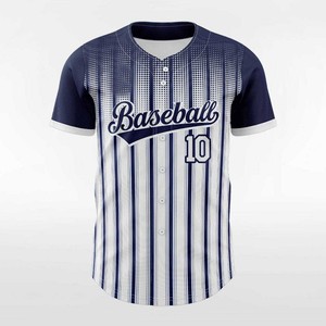 Breathable Polyester Sublimated Baseball Jersey Custom Logo Number Print Quick Dry Team Uniform for Men & Youth - Product Image 2