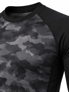Chemises de protection anti-UV pour hommes à manches longues en spandex écologique imprimées sur mesure - Séchage rapide, respirantes, sans couture, sportives, service OEM - Product Image 4