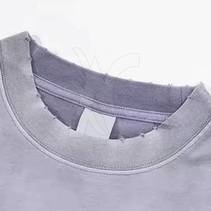Camiseta Personalizada con Efecto Desgastado por el Sol, Algodón Grueso, Estilo Urbano, Ropa de Alta Calidad, Proveedor de Moda - Product Image 2
