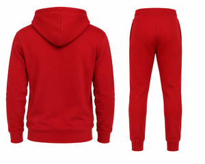 Men's Autumn Winter Casual <b>Plus</b> <b>Size</b> Customizable Tracksuit Solid Color Long Sleeve Hoodie <b>Trousers</b> Two-Piece Polyester/Cotton - Product Image 2