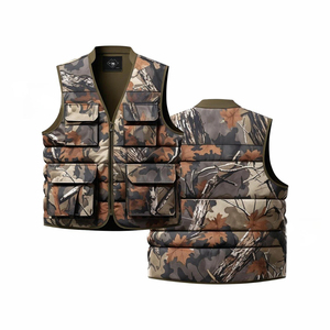 Wholesale Men's <b>Camo</b> Multi-Pocket Padded Vest Zip-Up Quilted Hunting Shooting Fishing Outdoor Sleeveless <b>Jacket</b> OEM Bulk Supply - Product Image 3