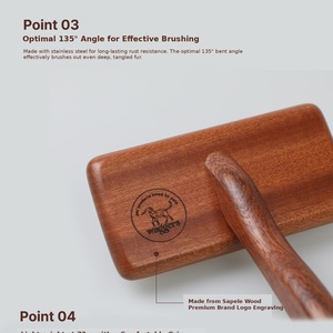 Cepillo de madera para eliminar pelo de mascotas, cepillo de aseo para mascotas, peine de aseo, peine duradero para mascotas, peine para gatos - Product Image 6