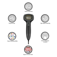Escáner de Código de Barras 2D con Cable Syble Economic XB-6221, Lector de Códigos QR Portátil