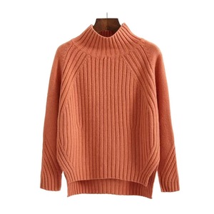 <b>Women's</b> Elegant Knit Sweater Long Sleeve Soft Comfortable <b>Warm</b> Casual Pullover Top with Relaxed Loose Fit Crew Neck Design - Product Image 3