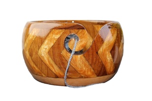 Wooden and Resin Yarn <b>Bowl</b> for <b>Knitting</b> Holder for Yarn Storage Wooden Best Gift for Gift - Product Image 2