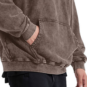 Sweat à capuche pour homme en coton 100% écologique, séchage rapide, respirant, matière douce, effet délavé, haute qualité, nouvelle arrivée. - Product Image 2