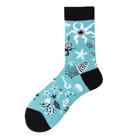 Chaussettes amusantes en coton en gros à prix abordable, unisexes, respirantes, à motifs d'animaux marins