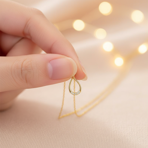 Collar de Plata de Ley 925 con Colgante de Zirconia en Forma de Gota de Agua, para Mujer, Regalo de Compromiso, Aniversario o Boda - Product Image 6