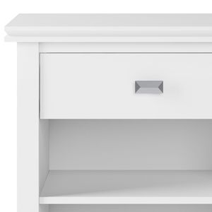 <b>White</b> Artisan <b>Bedside</b> Table Elegant Nightstand - Product Image 4