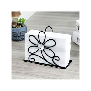 Porta Servilletas de Metal Dorado Vintage, Dispensador de Papel Decorativo con Diseño Floral para Mesa de Cocina, Restaurante, Decoración de Bodas - Product Image 2