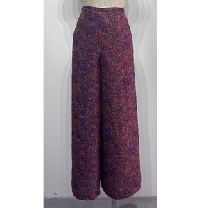 Women's Bohemian Printed Straight Pants Mid Waist Full Length Regular Fit Elastic Waist Closure Autumn Canvas 100% Cotton - Product Image 3