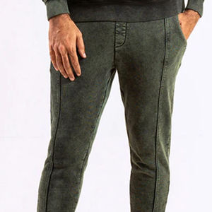 Pantalon de survêtement décontracté coupe droite en toile 100 % coton, respirant, écologique, taille mi-haute élastique, délavage acide, poids moyen, très vendu - Product Image 6