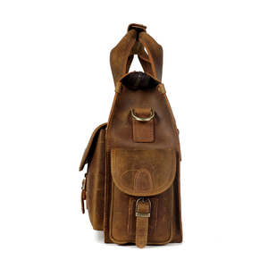 Top Quality Crazy Horse Leather Men <b>Briefcase</b> Rugged Executive Laptop Carrier with Smart Organizer Pockets Bulk Supply Low MOQ - Product Image 5