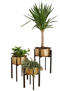 Support de plante en métal moderne pour intérieur et extérieur, porte-pot de fleurs décoratif pour salon et balcon - Product Image 3