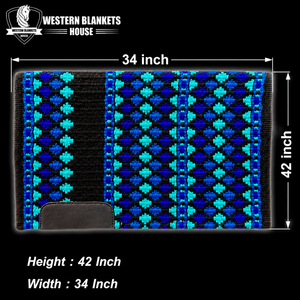 Manta Western Clásica para Caballo con Funda, 42x34 Pulgadas, Forro de Lana, Protección para Caballos, Alta Calidad - Product Image 1