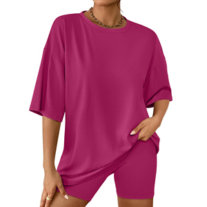 Conjunto de Shorts Oversize para Mujer, Estilo Moderno, Ligero, Color Sólido, Uso Diario, Servicio OEM - Product Image 5
