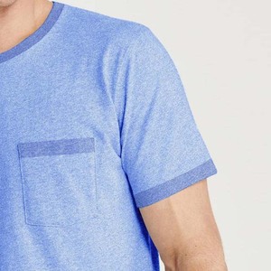 ผู้ผลิตเสื้อ OEM แบบกำหนดเอง เสื้อยืดคอกลมแขนสั้นผู้ชาย ผ้าฝ้าย 100% สีทูโทนด้านหน้า ระบายอากาศได้ดี แห้งเร็ว เหมาะสำหรับออกกำลังกาย - Product Image 2