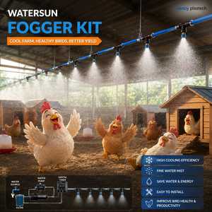 Système de brumisation de toit en plastique de 15 m pour poulailler, patio et jardin extérieur – Brumisateurs pour poulets - Product Image 2