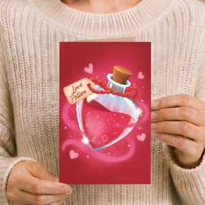 Carte artisanale de la Saint-Valentin avec enveloppe, carte pop-up 3D, potion d'amour, artisanat en papier, cadeau spécial pour couple de la Saint-Valentin - Product Image 6