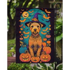 Lakeland Terrier Witchy Halloween jardín bandera Multicolor buzón decorativo patio Banner para Patio ilustraciones flor patio césped signo - Product Image 3