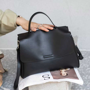 Sacs fourre-tout en cuir véritable pour femmes, haute qualité, fermeture éclair ouverte, sac à main tendance - Product Image 2