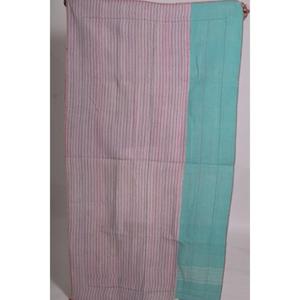 ผ้าห่มกันธากุดรีผ้าฝ้ายอินเดีย ทำมือ สไตล์โบโฮ วินเทจ ผ้าคลุมเตียง ผ้าห่มสองด้าน ไอเดียตกแต่ง - Product Image 2