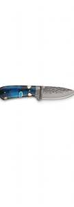 Cuchillo de Utilidad para Camping al Aire Libre, Forjado a Mano, con Hoja Fija y Mango de Resina Azul - Product Image 4