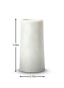 Jarrón cilíndrico de mármol blanco, hecho a mano, de lujo, ideal para la decoración de la mesa del hogar moderno. - Product Image 3