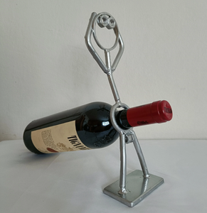 Support de comptoir décoratif en métal pour bouteille de vin, présentoir organisateur pour une seule bouteille - Product Image 6
