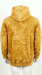 Custom Logo Acid Wash Tie Dye <b>Hoodie</b> 400GSM Heavyweight Cotton Mustard Yellow Vintage Mineral Wash Pullover Sweatshirt Wholesale - Product Image 5