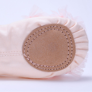 Zapatillas de Ballet Profesionales para Mujer, de Lona y Cuero con Suela Dividida, Zapatos Planos Cómodos de Gamuza con Punta en Pico - Product Image 6