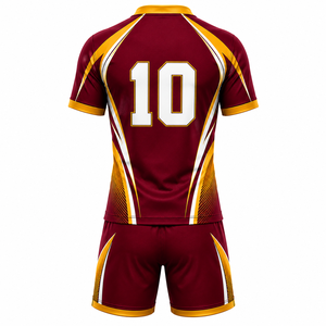 Top Trending Premium Quality Unisex Rugby Uniforms Short Sleeve Custom Team Name Factory <b>Adjusted</b> Good Selling Custom Logo Print - Product Image 2