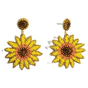 <b>Butterfly</b> Shaped Seed <b>Bead</b> Hand Embroidered Earrings Fashionable Party Wear for Women & Girls Gift for Special Occasions - Product Image 4