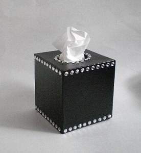 Caja de pañuelos hecha a mano, cubo decorativo para pañuelos, caja de pañuelos de cuero impermeable - Product Image 1