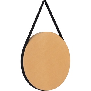 Espejo de Pared Moderno con Chapa de Roble y Correa Negra para Colgar, Decoración para el Hogar, Dormitorio y Baño - Product Image 4