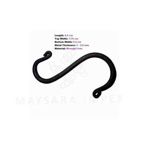 Hot Seller <b>Hand</b> Forged <b>Wrought</b> <b>Iron</b> Camping Thin S Hook Planter Hanger Butchers Hooks Eco-Friendly Multifunction - Product Image 2