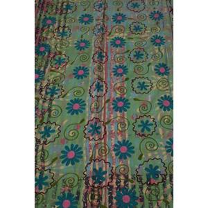 ผ้าห่มกันธาซูซานีวินเทจ ทำมือจากผ้าฝ้ายปักลายดอกไม้สไตล์โบโฮอินเดีย ซักได้ เป็นมิตรกับสิ่งแวดล้อม ใช้คลุมเตียงหรือตกแต่ง - Product Image 4