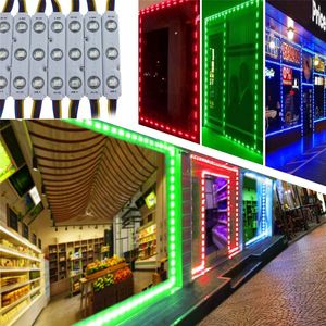 Modulo LED RGB SMD 5050 a 3 LED, 12V DC per Insegne Luminose, 4W di Potenza con Emissione Monocolore per Vetrine di Negozi - Product Image 1