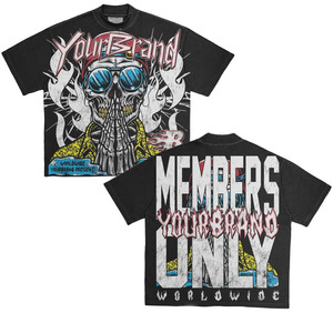 Camiseta de Hombre con Estampado Gráfico de Color Sólido Personalizada, Venta al Por Mayor, MOQ Bajo, Calidad Premium, 100% Algodón, Cuello Redondo, Proveedor de Ropa Urbana en EE. UU. - Product Image 3