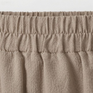 Women <b>Elastic</b> Waist A-Line Mini <b>Skirt</b> Solid Color Ruffles Casual Style Woven Fabric All Seasons Wear - Product Image 4