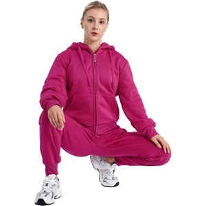 Survêtements d'hiver pour femmes de haute qualité, respirants, solides, 100% coton molletonné, pour l'entraînement sportif, personnalisables - Product Image 2