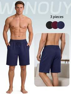 Pantalones Cortos Bermuda para Hombre Essential Comfort, 100% Algodón, Transpirables, de Secado Rápido, con Cierre de Cordón, Casuales, para Gimnasio, Deportes, Verano - Product Image 4