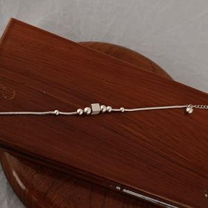 Pulsera de Cadena de Serpiente con Cuentas de Plata de Ley 925, Acabado en Rodio, Minimalista, Ajustable, con Dije de Bola, Pulsera de Diseño para Mujer - Product Image 4