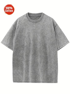 Camisetas de Hombre de Alta Calidad, Estilo Vintage, Lavadas con Ácido, Estampadas, Cuello Redondo, Manga Corta, para Deporte - Product Image 1