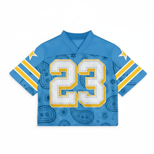 Maillot de football vintage rétro personnalisé San Diego 100 % polyester respirant séchage rapide imprimé par transfert thermique pour homme adulte style streetwear - Product Image 4