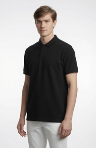 Men's Blue Cotton Poplin for Shirt Short Sleeve Casual Button <b>Down</b> Collar Summer Breathable Solid Color Custom Logo 140g - Product Image 6