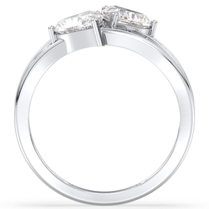 Anillos de compromiso y promesa REYES GRA de plata de ley 925 con moissanita en forma de corazón de 1.79 quilates para mujer, joyería fina de lujo. - Product Image 6