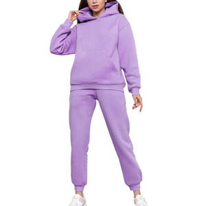 Custom Logo Women's Oversized Tracksuit Hoodie <b>Joggers</b> <b>Set</b> <b>Matching</b> Casual Outfit Activewear Everyday Wear 2026 - Product Image 2